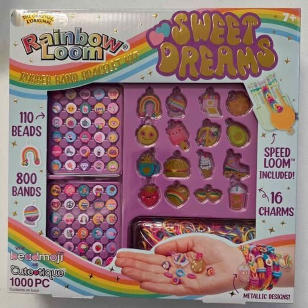 Rainbow Loom Sweet Dreams Rubber Band Bracelet Kit, 1000 pc Set - NEW
